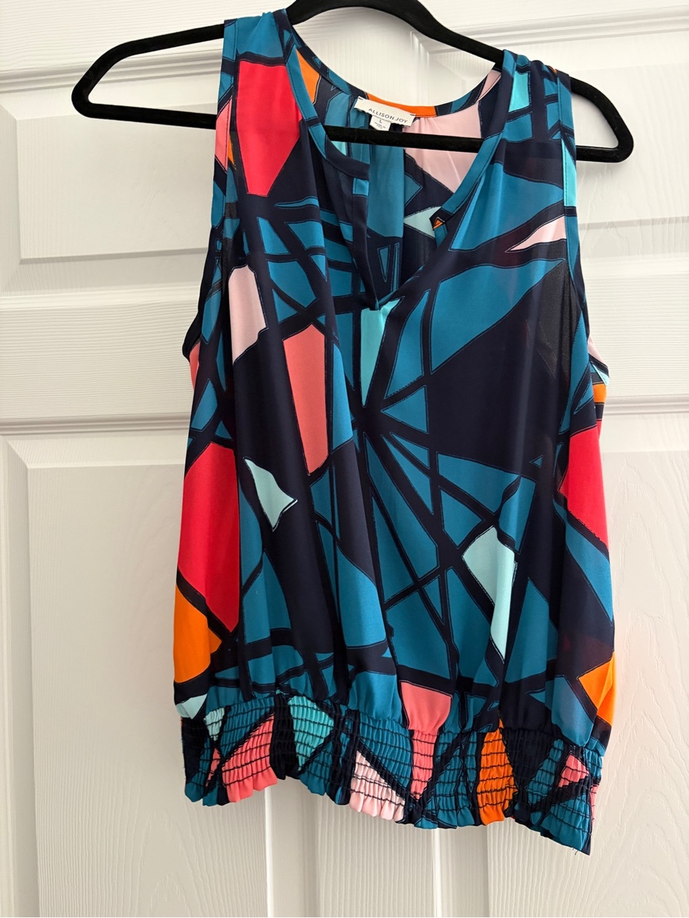 Allison Joy/Evereve Sleeveless Geometric Print Blouson Top - Multi color